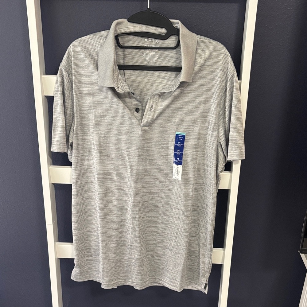 Apt. 9 Men's Light Gray Polo Shirt